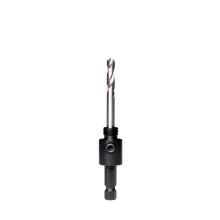 Starrett A1 Hole Saws Arbor - 14-30mm Screw Thread Hex Shank Arbor With 6.35mm High Speed Pilot Drill Bit - Quick Change Mandrel