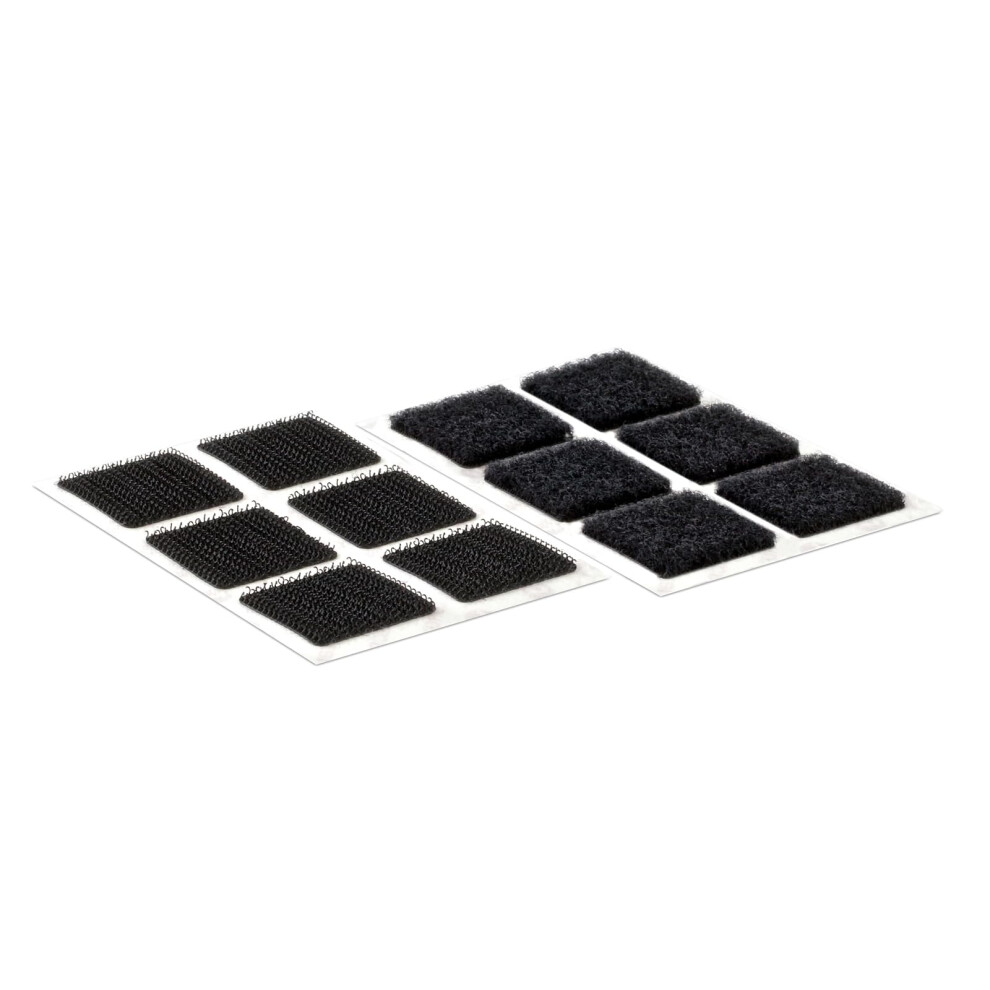Velcro Brand - Stick On Hook And Loop Fasteners | Perfect For Home Or Office | 25Mm Squares | Black | Pack Of 24 5051226600012