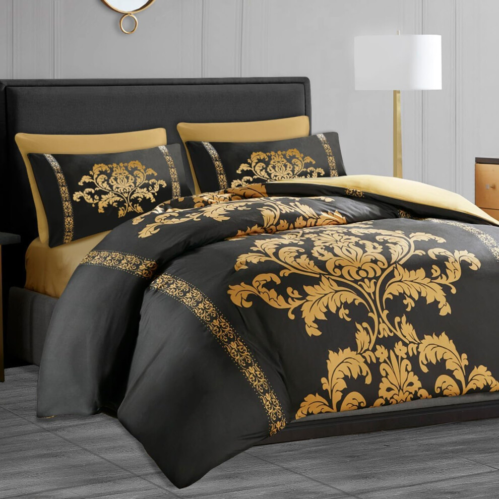 Lazzaro Home Feel The Difference Lazzaro King Size Duvet Cover Sets Premium Microfiber Kingsize Duvet Cover Sets Ultrasoft Hypoallergenic Reversible Quilt Cover Bedding Set With