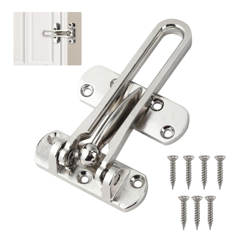 Door Chain Lock For Front Door Security Swing Bar Guard Lock Door Bar Restrictor Heavy Duty Door Safety Chain Latch For Home Apartment Hotel 5051226635700