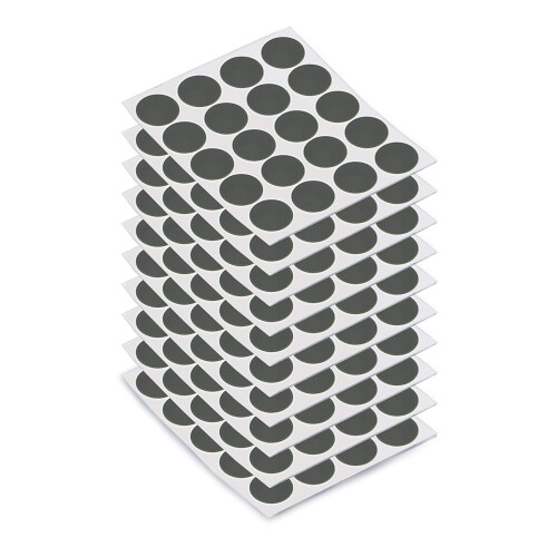 Emuca - Adhesive screw covers, D. 13 mm, Anthracite grey,200 units