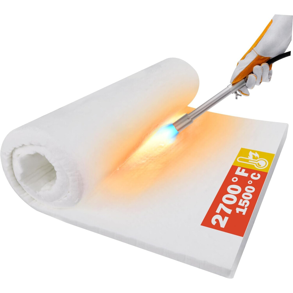 Xarilk Ceramic Fiber Insulation Blanket, 1500/2700, Fireproof Insulation For Dishwasher, Kilns, Forges, Boiler, Pizza Ovens And Forge 5051226603556