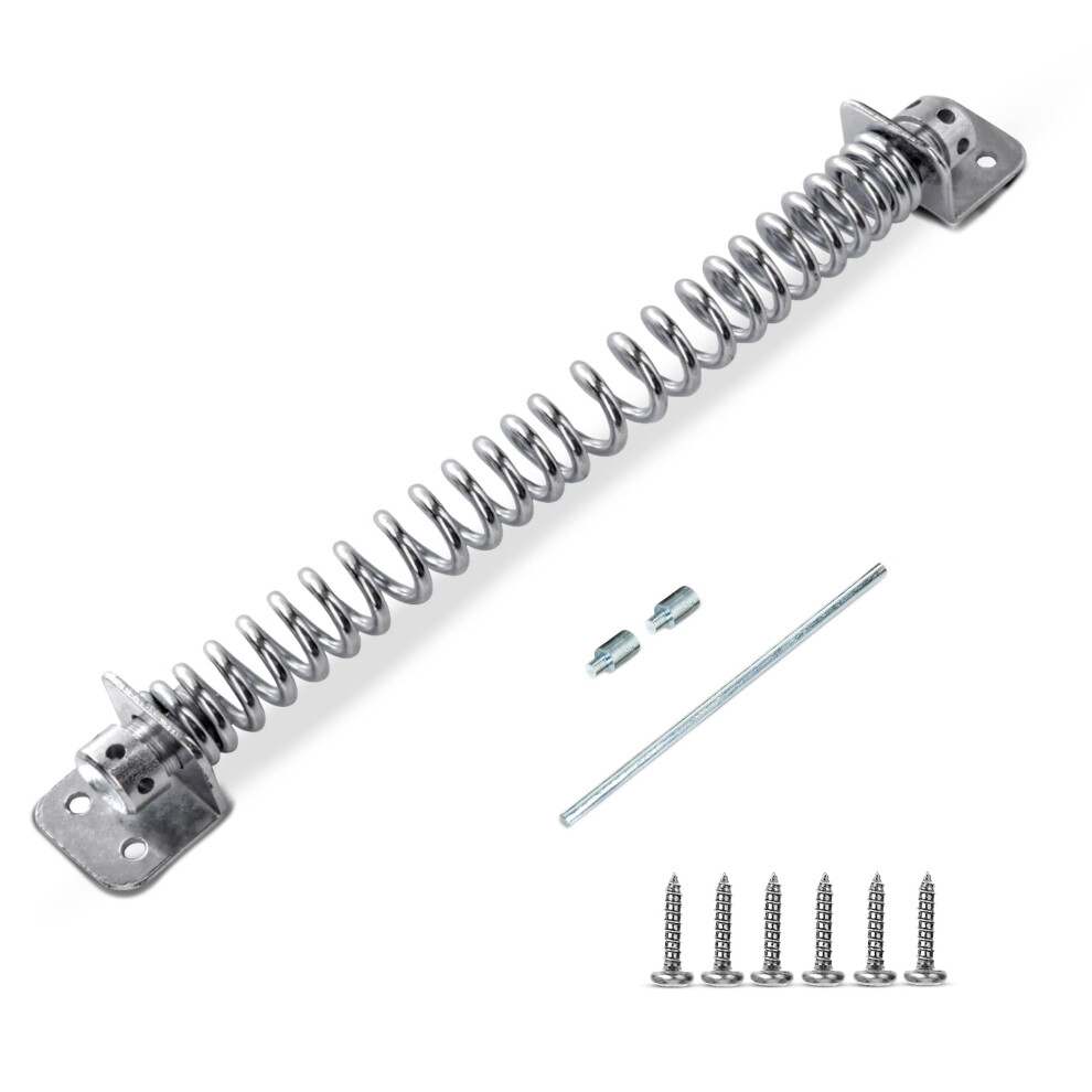 Gate Spring Closure For Wooden Gate | 10Â Adjustable Metal Spring Automatic Door Closer With Zinc Plated 5051226571565