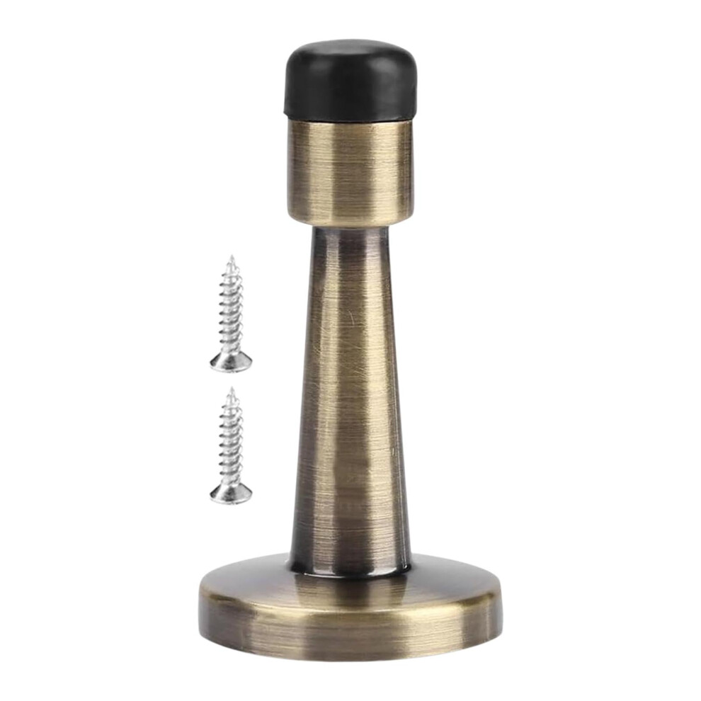 Brass Door Stopper With Heavy Duty Zinc Alloy Base And Rubber Anti-Collision Pad, Bronze Brushed Finish Door Holder For Home, Office, Hotel 5051226557347
