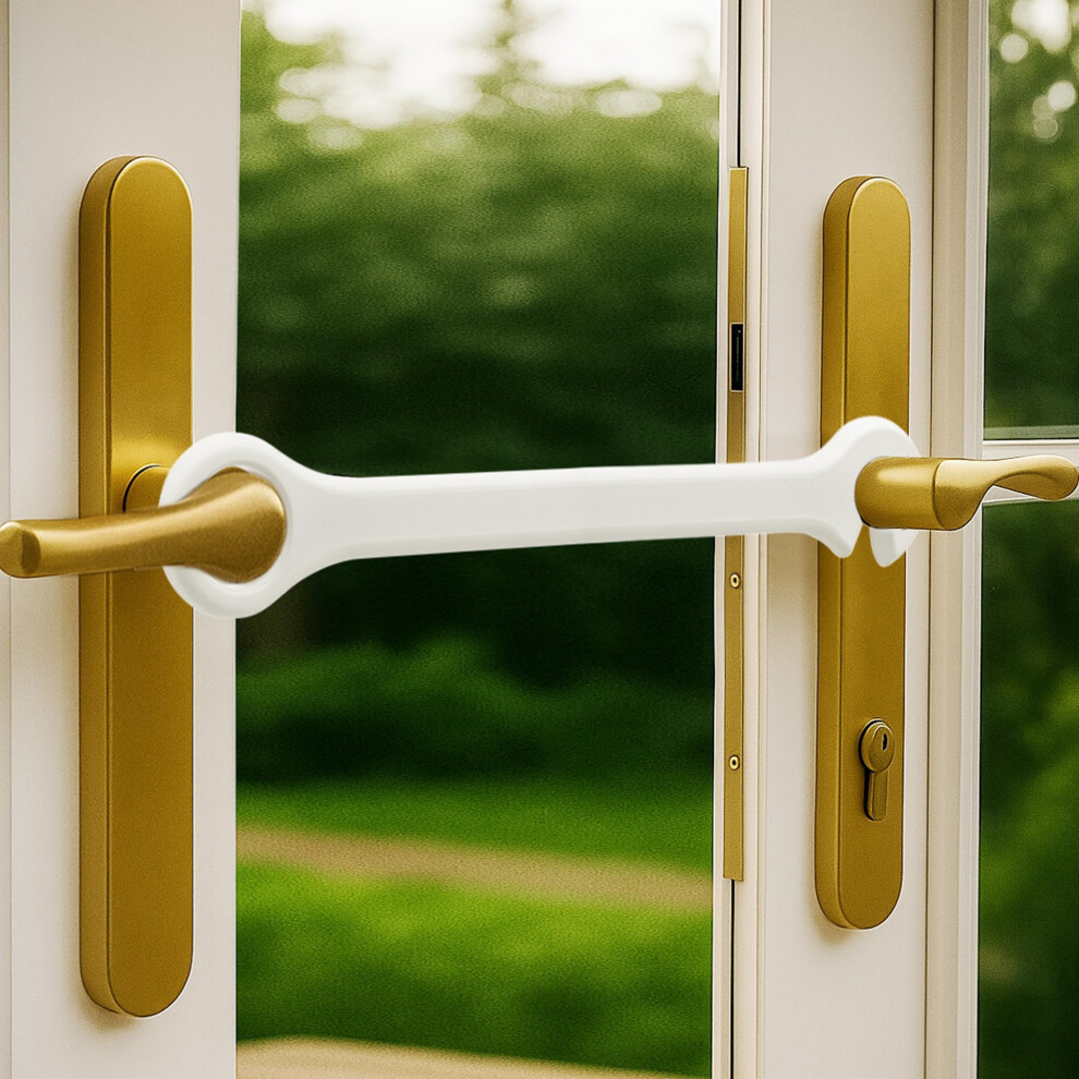 Enhon Patio Door Holders To Stay Open, French Door No Drill Elastic Restraint Strap For Holding Patio Doors Open Ventilation Aid And Pet Access 5051226556173
