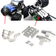 Chassis Armor Axle Protector Plate+Front Bumper Set for LOSI LMT 4WD RC Truck Car