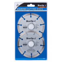Blue Spot Tools 19547 Segmented Diamond Dry Cutting Disc, Silver, 115 mm,2 Piece