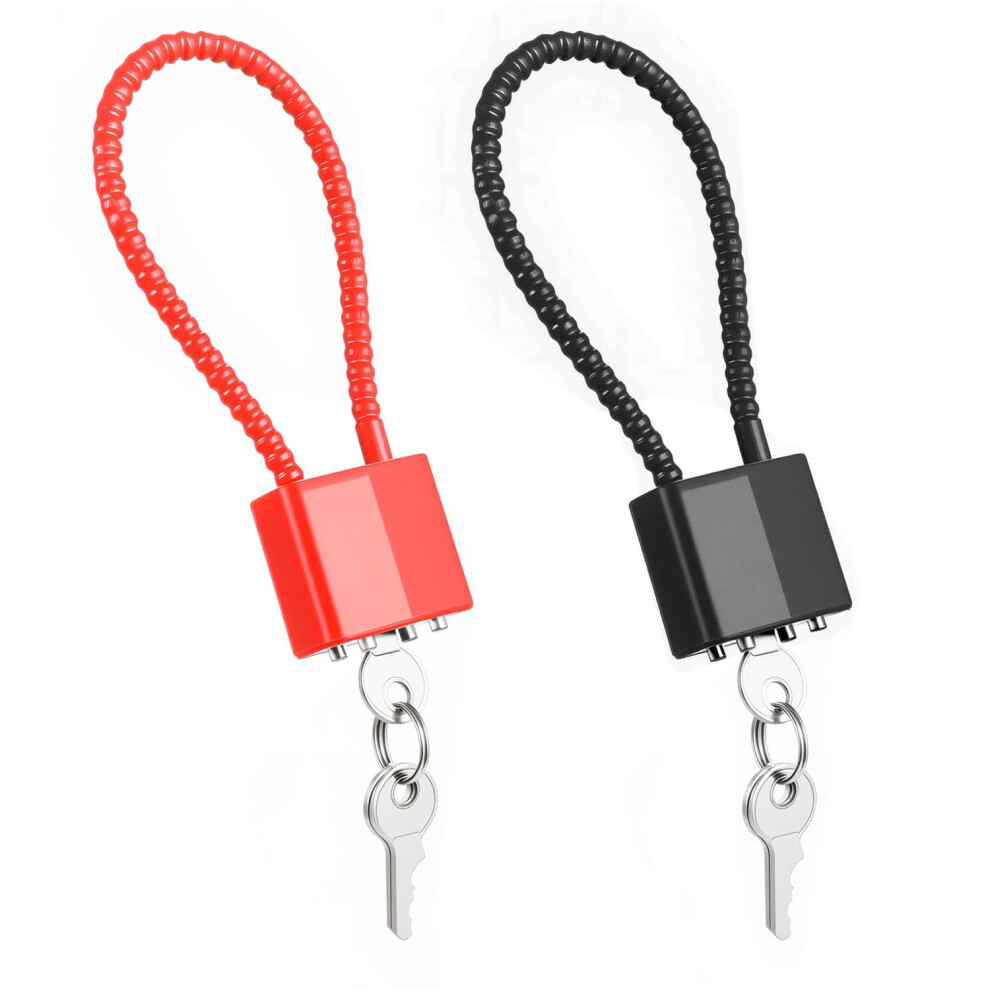 Padlock With Key Cable Padlock Heavy Duty Padlocks With Keys Outdoor 33Mm Long Shackle Padlocks Suitcase Locks With 3 Keys For Shed Gym Locker Fence 5051226557248