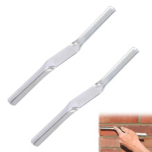Brick Jointer Tool [Pack of 2], Dual-End Mortar Finishing Tool (1/2 inch x 5/8 inch) for Bricklaying