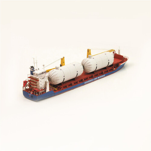 1:400 Scale Gdansk Cargo Ship Model Handmade DIY Model Paper Model