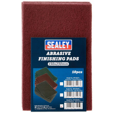 Sealey HP1523M Abrasive Finishing Pad 150 x 230mm Medium Pack of 10,Red
