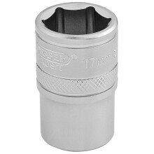 Draper Expert 1/2" 17mm Square Drive Socket | 6 Point Hex Socket | Chrome Vanadi