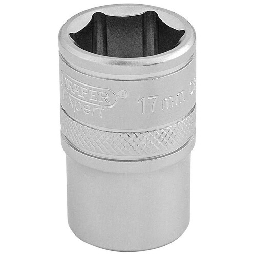 Draper Draper Expert 1/2" 17mm Square Drive Socket | 6 Point Hex Socket | Chrome Vanadi