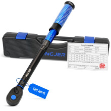 INGJER Upgrade 1/2 Torque Wrench Auto,1/2" Drive Click Torque Wrench,10-180ft.lb,Dual-Direction Adjustable 72 Tooth inch Pound Torque Wrenches for