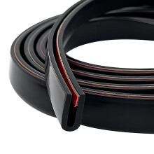 3 Meter Rubber Edge Trim, 10 x 5 x 0.5mm U Shaped Edge Protector, Channel Door Seal Strip