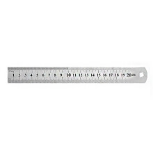 (20 CM) 20CM/30CM Double Sided Stainless Steel Straight Ruler Metal Scale Precision Measuring Hand Tool Stationery Drafting Accessory