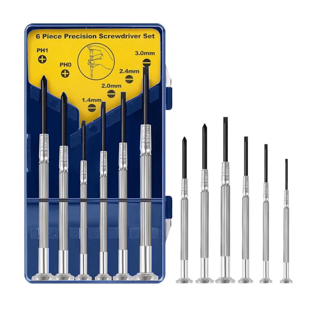 6Pcs Mini Screwdriver Set,Precision Repair Tool Kit With 6 Different Size Screwdrivers,Small Screwdriver Set,Eyeglass Repair Screwdriver,Mini 5051226607301