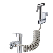 Bidet Hand Shower Set, Premium Brushed Stainless Steel, Baby Cloth Nappy Spray Kit - with Tap Dispenser