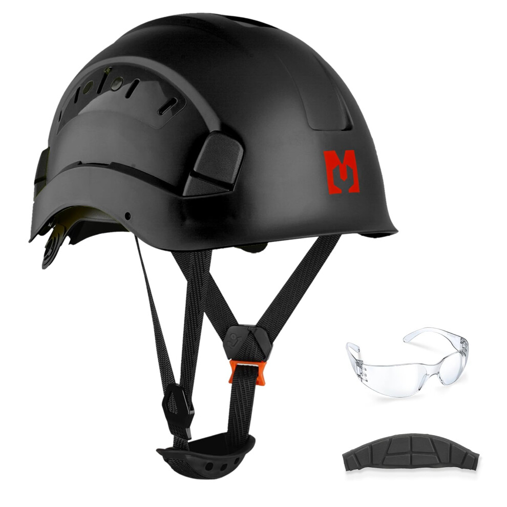 Mustbau Hard Hats Construction Safety Helmet With Anti-Fog Safety Glasses Wheel Ratchet Adjust 53-63 Cm For Scaffolding,Construction And Tradesmen En 5051226570261
