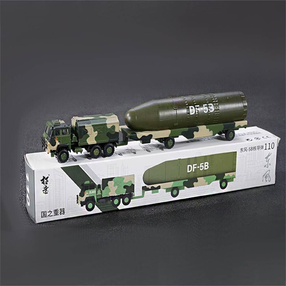 Dongfeng 5B Missile Vehicle Model Alloy Simulation Collection Display Model 1:100 Chinese Military Parade Model 110691653895