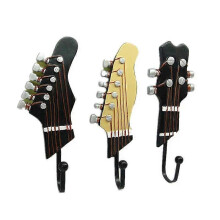 3PCS 1SET Creative Resin Hooks, Film Hanging Hooks, Vintage Guitar Resin Hanging Hooks, Wall Hanging Keys, Guitar Heads