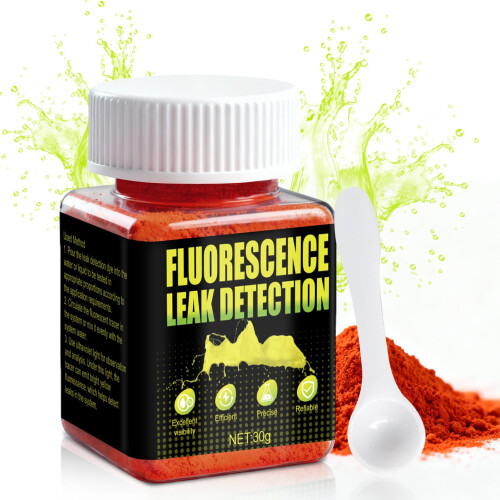 Drain Dye, Leak Detection Dye, Drain Tracing Dye Fluorescein, 30g