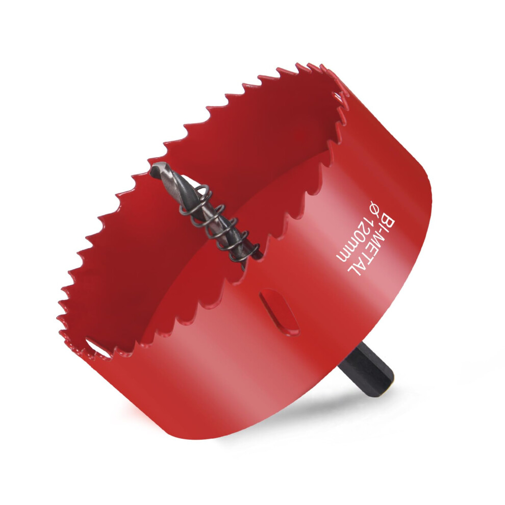 Flintronic Bi-Metal Hole Saw, 120Mm Hole Saws Cutter, Smooth Fast Cutting Metal Hole Cutter, Hss Bi-Metal Drill Bit For Wood, Plastic, Plywood 5051226576041