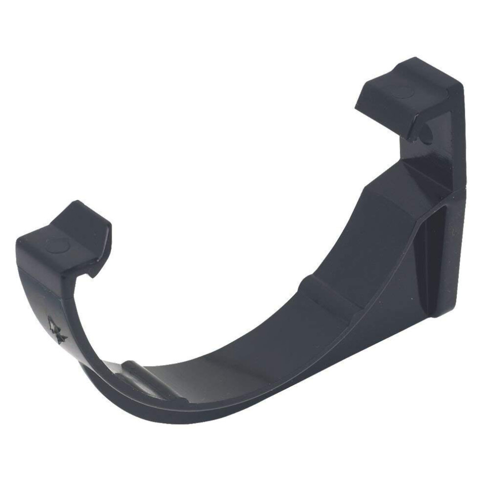 Pack Of 3 X Rkm1b Black 76Mm Floplast Mini Gutter Fascia Bracket Half Round (Only For Floplast Miniflo) For Shed, Conservatory 5051226600487