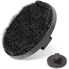 2pcs Silicone Bath Brush, Gentle Exfoliating Body Brush Massage Body Brush Deep Cleansing Exfoliating Bath Essentials All Skin Types,Black,14*16.5cm