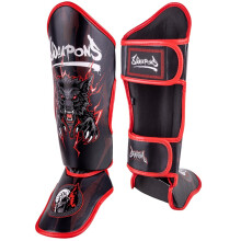 (XX - Large) 8 Weapons Kids Beastial Wolf Muay Thai Shin Guards
