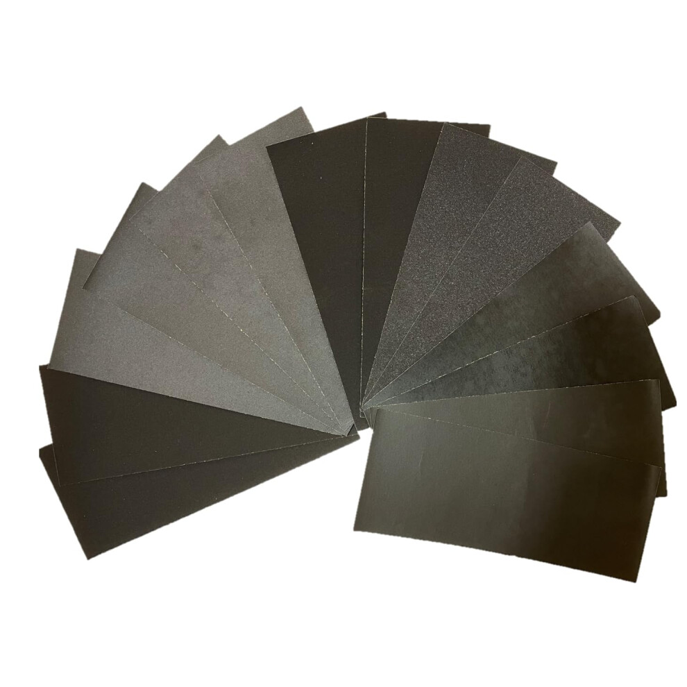 Aventurine 14Pcs Sandpaper 400 To 2000 Grits, Wet And Dry Sandpaper 9X3.6 Inch F 5009111223662