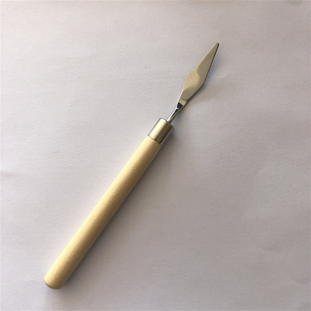 (Mini) Gouache Oil Paint Scraper Set Wooden Stainless Steel Spatula Palette Knife Oil Painting Mixing Knife Scraper Artist Crafts Art Tools Supplies 110691652553