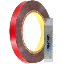 CANOPUS Double Sided Tape 10mm x 3meter, Heavy Duty, Waterproof Ideal for Automotive, Trim, Spoiler, LED Strips