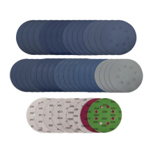 Viaky 36Pcs 125mm Sanding Discs, Wet Dry 5 Inch 8 Hole Hook and Loop 240 400 600 800 1000 1200 1500 2000 3000 Grit Round Sanding Pads