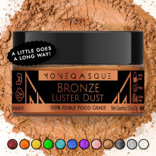 MONÉGASQUE Bronze Edible Glitter for Drinks 7g – Premium Copper Luster Dust Edible Glitter for Cakes – Food Grade Cocktail Drink Shimmer
