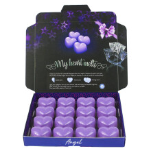 Angel Wax Melts: 16 x 5g Heart Shaped Wax Melts Scented and Inspired by Angel Perfume in a Presentation Gift Box, Vegan & Pet Friendly, Cruelty Free