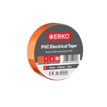 ERKO Electrical Insulation Tape Orange 3/4in x 66ft PVC Wiring Repair, Flexible with Strong Adhesive Force, Chemical Resistant (19mm x 20m)