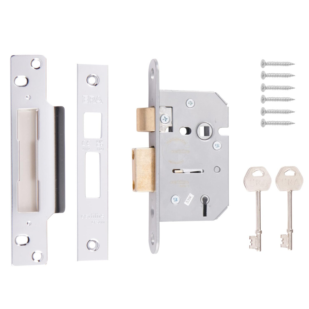 Era 202-61 Viscount 2.5-Inch/ 64Mm 5 Lever High Security Mortice Sashlock - Chrome Effect 5051226563324
