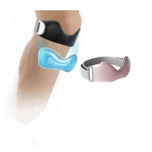 (Pink) Silicone Patella Knee Strap for Knee Pain Relief –Adjustable Brace for Women Men