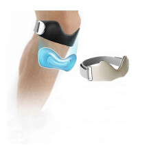 (Grey) Silicone Patella Knee Strap for Knee Pain Relief –Adjustable Brace for Women Men