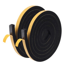 Weather Stripping Tape, 12mm(W) x 12mm(T) Seal Foam Tape Adhesive Draught Excluder Sealer for Door Gap Seal and Kitchen Window Insulation