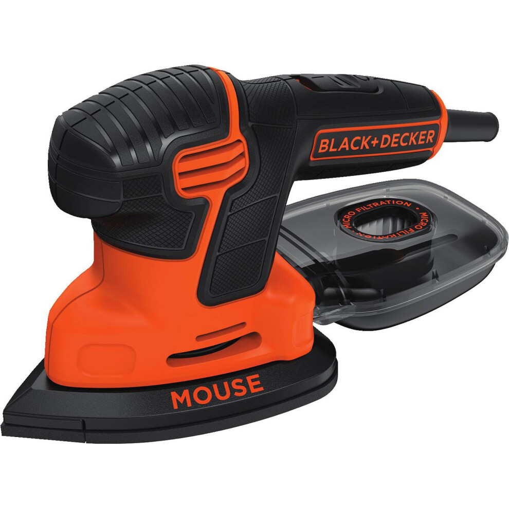 Black+Decker Next Generation Mouse Sander With Kit Box And 9 Accessories, 120W, Ka2500k-Gb 5051226558894