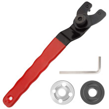 Rybtd Universal Angle Grinder Spanner 8-48mm Adjustable Pin Spanner with Allen Key Fitting Part Inner Outer Flange Home Spanner Wrenches Repair Tool