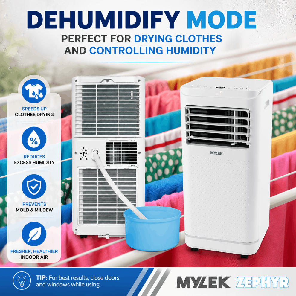 Mylek 9000 Btu 4-In-1 Portable Air Conditioner