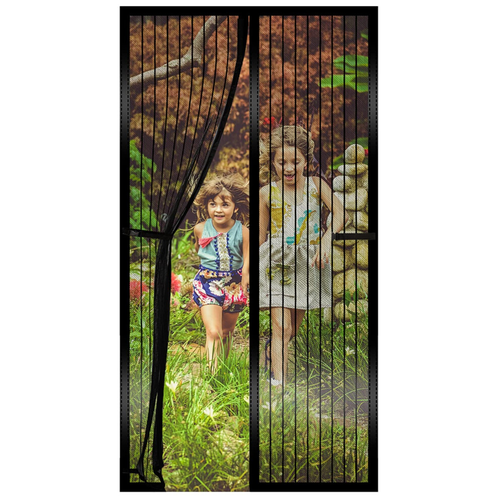 Magnetic Fly Screen Door 90 * 210Cm, Heavy Duty Bug Mesh Curtain With Powerful Magnets,Keep Bugs Out Lets Fresh Air In 5051226600647