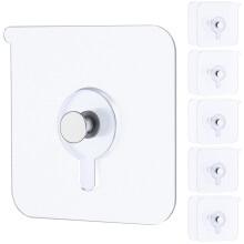 Uniclife 10 Pcs Self Adhesive Picture Hooks 15 kg Load Heavy Duty Picture Hangers Without Nails Adhesive Wall Hooks for Hanging Transparent