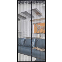 Armo Heavy Duty Door Magnetic Screen Fly Bug Mosquito Insects Screen Mesh Magnetic Automatic Close Door Fly Screen 210CM X 90CM (Black)
