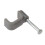 Forgefix ForgeFix Cable Clips - Flat | 1.50mm | Grey Plastic Clip, Zinc Plated Nail | Box 100 1