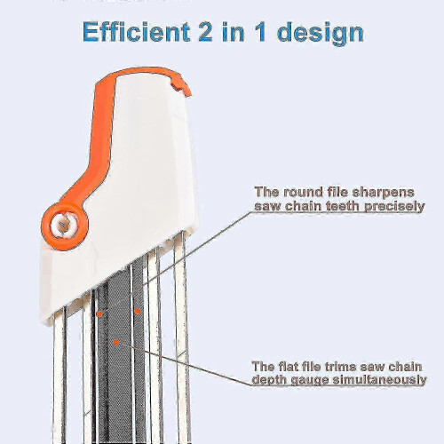 File guide compatible with Stihl chainsaw, 2-in-1 holder 3/8" diameter 2