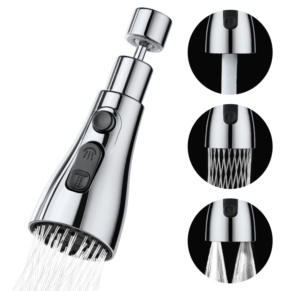 Osdue Tap Aerator, 3 Modes Kitchen Bathroom Tap Bubbler Filter With 2 (M22 And F24) Adapters 5051226598340